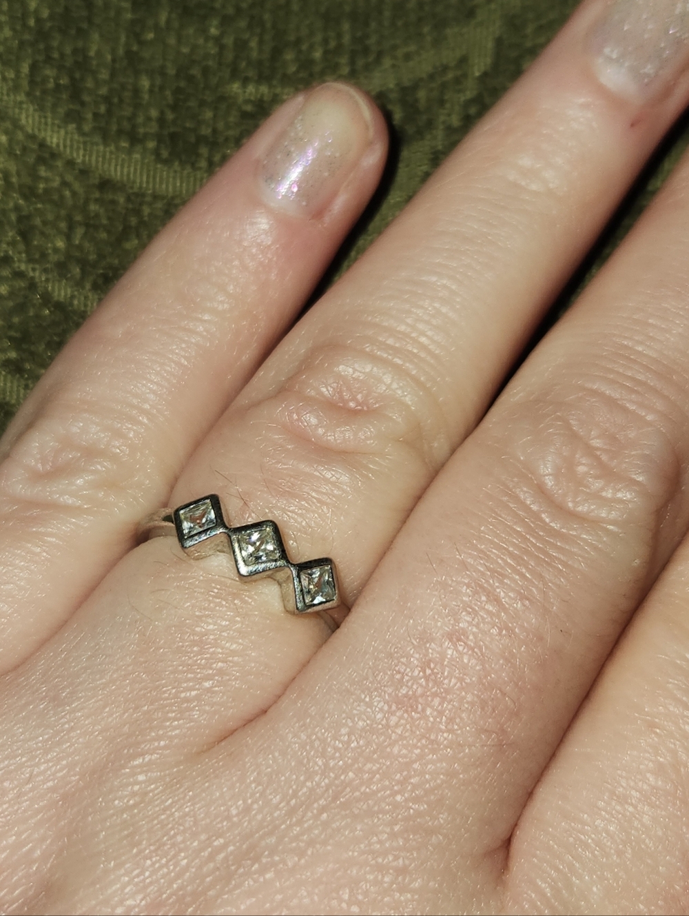 Sterling Silver Ring With Cubic Zirconias